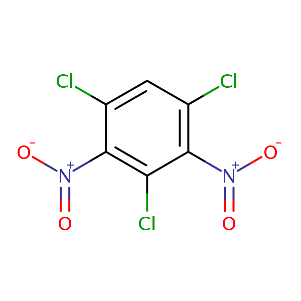 1,3,5-Trichloro-2,4-dinitrobenzene structural formula