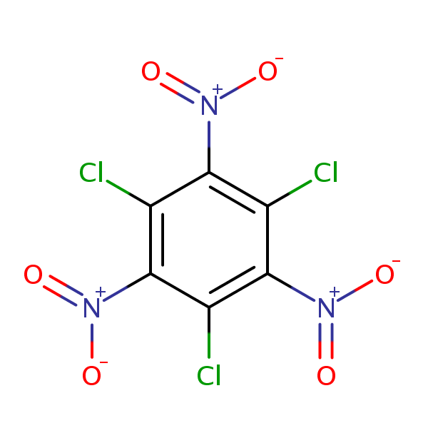 1,3,5-Trichloro-2,4,6-trinitrobenzene structural formula