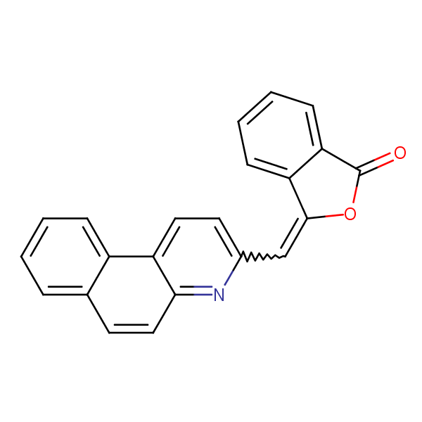 1(3H)-Isobenzofuranone, 3-(benzo[f]quinolin-3-ylmethylene)- structural formula