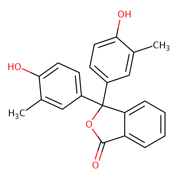 1(3H)-Isobenzofuranone, 3,3-bis(4-hydroxy-3-methylphenyl)- structural formula
