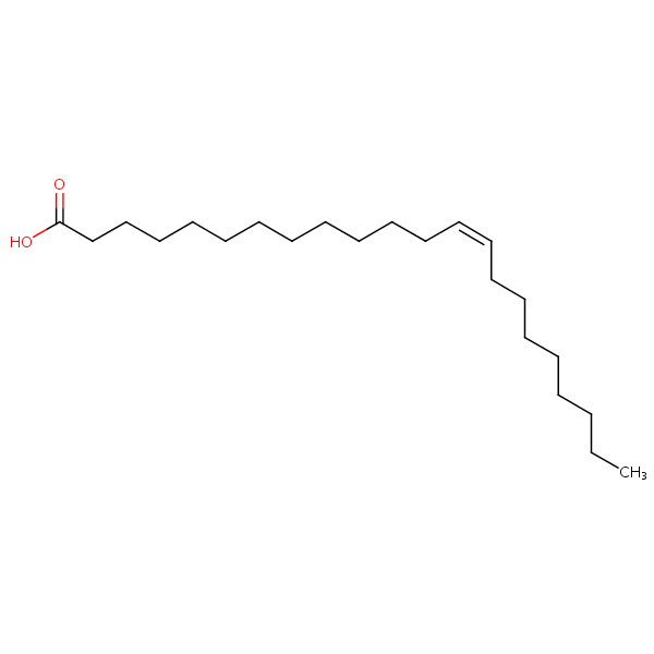 (13Z)-Docos-13-enoic acid structural formula