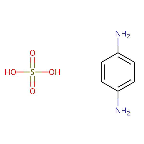 1,4-Benzenediamine, sulfate (1:1) structural formula