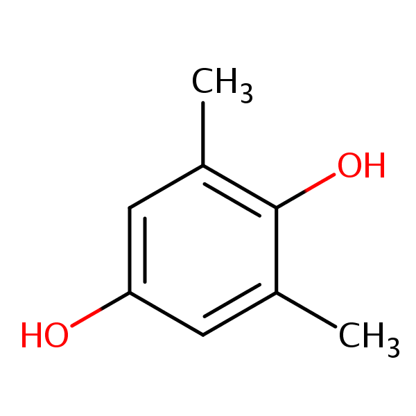 1,4-Benzenediol, 2,6-dimethyl- structural formula