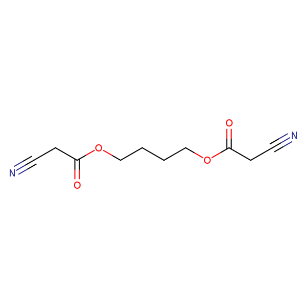 1,4-Butanediyl bis(cyanoacetate) structural formula