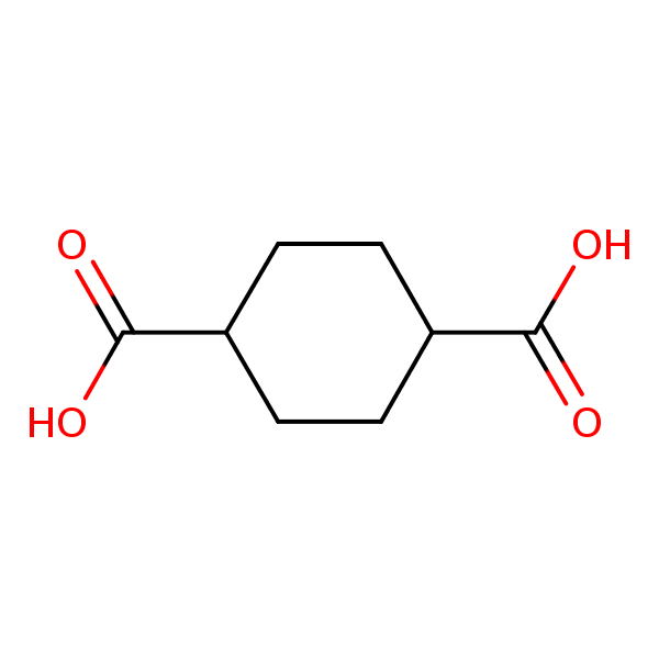 1,4-Cyclohexanedicarboxylic acid structural formula