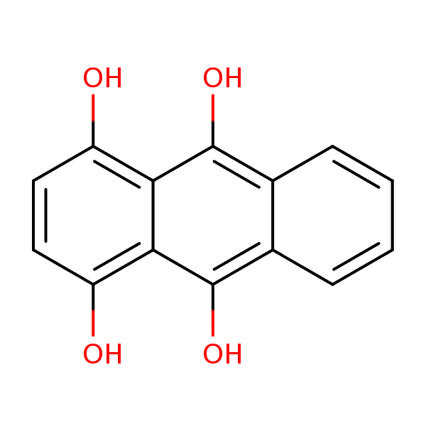 1,4,9,10-Anthracenetetrol structural formula