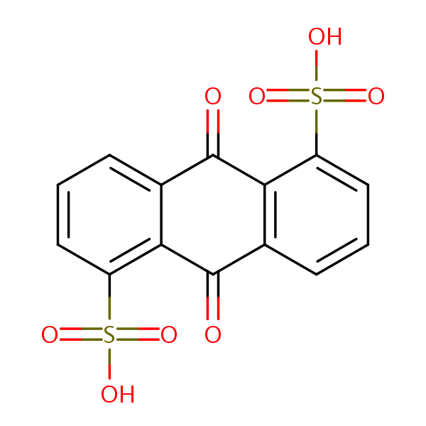 1,5-Anthracenedisulfonic acid, 9,10-dihydro-9,10-dioxo- structural formula