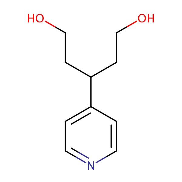 1,5-Pentanediol, 3-(4-pyridinyl)- structural formula