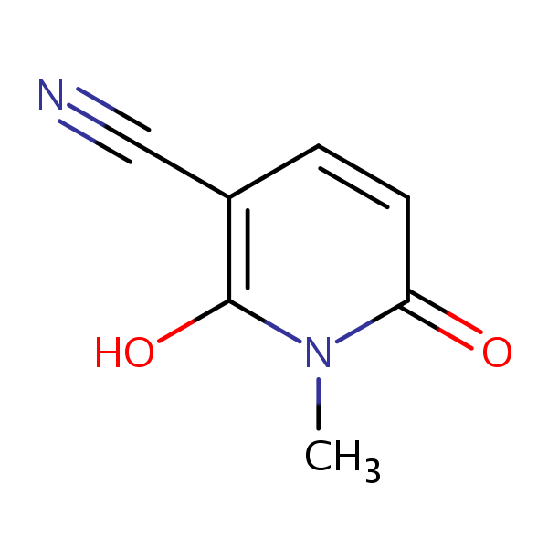 1,6-Dihydro-2-hydroxy-1-methyl-6-oxonicotinonitrile structural formula
