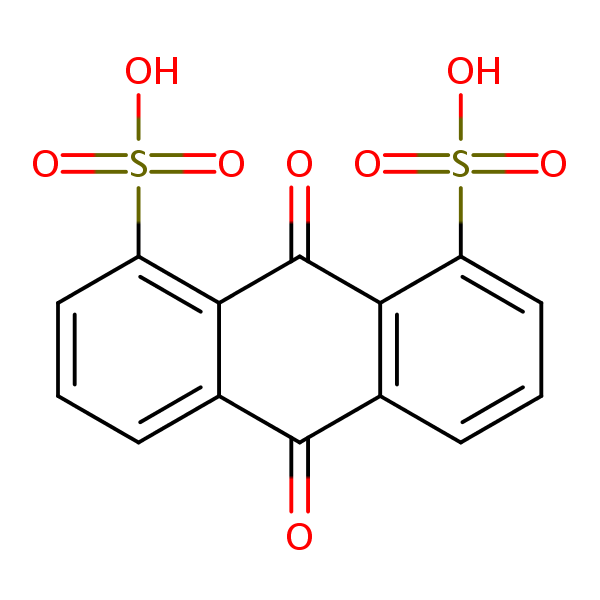 1,8-Anthracenedisulfonic acid, 9,10-dihydro-9,10-dioxo- structural formula