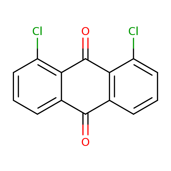 1,8-Dichloroanthraquinone structural formula