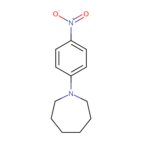 1H-Azepine, hexahydro-1-(4-nitrophenyl)- structural formula