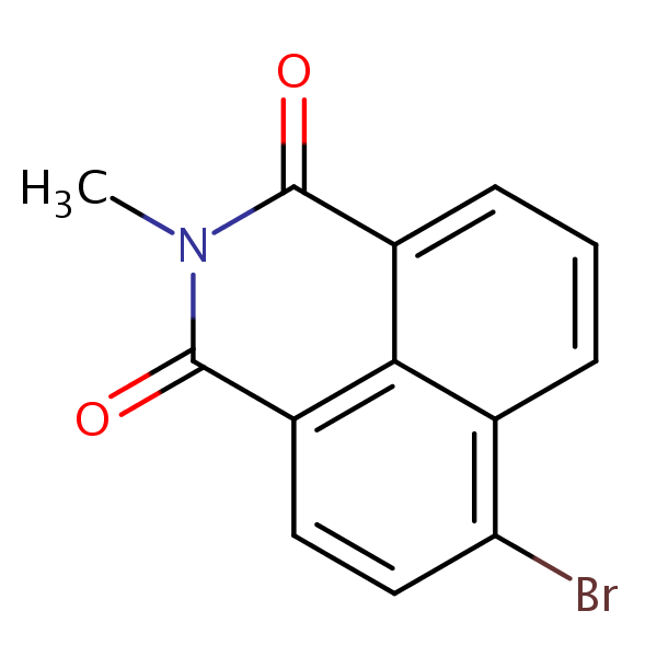 1H-Benz[de]isoquinoline-1,3(2H)-dione, 6-bromo-2-methyl- structural formula