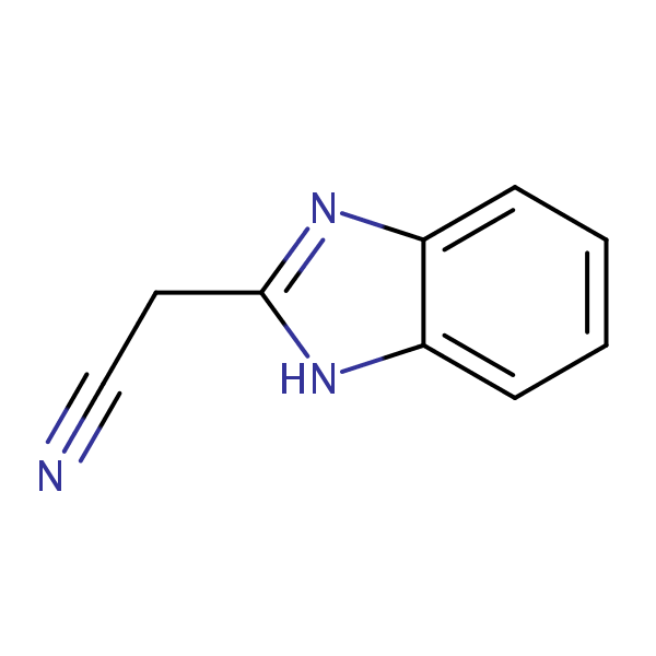 1H-Benzimidazole-2-acetonitrile structural formula