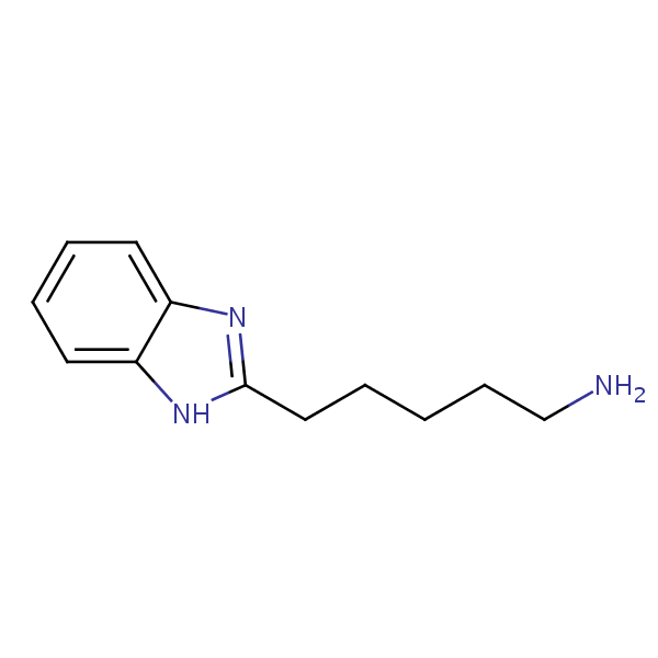 1H-Benzimidazole-2-pentanamine structural formula