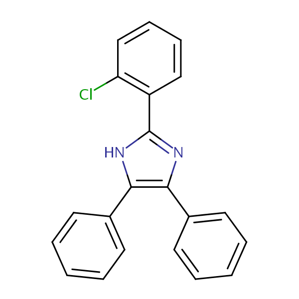 1H-Imidazole, 2-(2-chlorophenyl)-4,5-diphenyl- structural formula