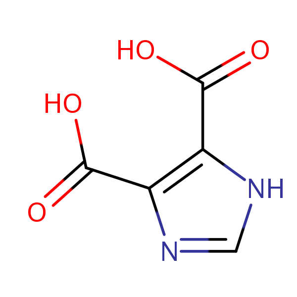 1H-Imidazole-4,5-dicarboxylic acid structural formula