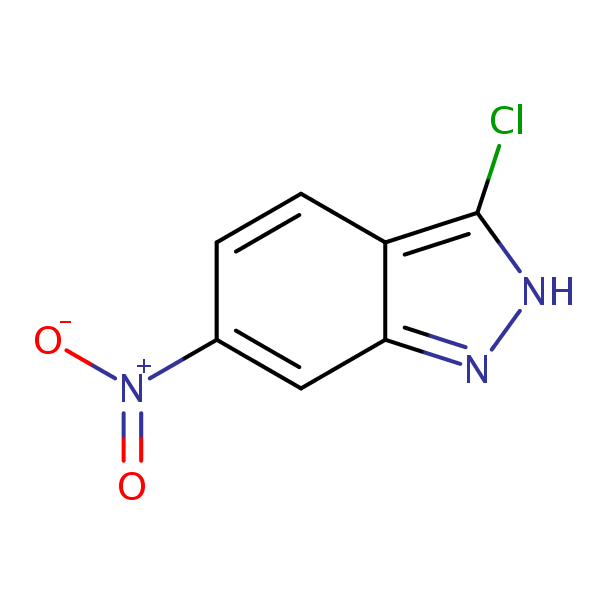 1H-Indazole, 3-chloro-6-nitro- structural formula
