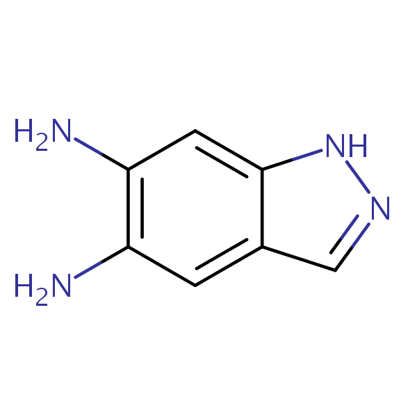 1H-Indazole, 5,6-diamino- structural formula