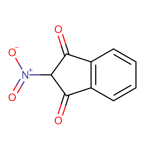 1H-Indene-1,3(2H)-dione, 2-nitro- structural formula