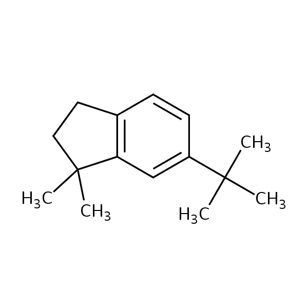 1H-Indene, 6-(1,1-dimethylethyl)-2,3-dihydro-1,1-dimethyl- structural formula