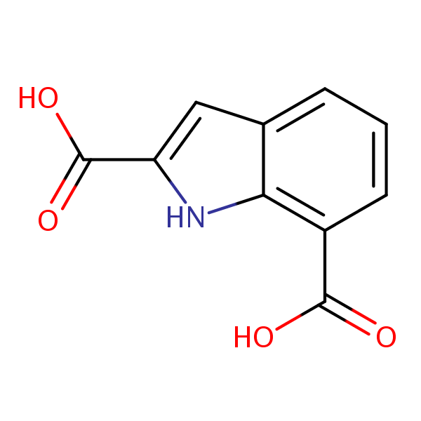 1H-Indole-2,7-dicarboxylic acid structural formula