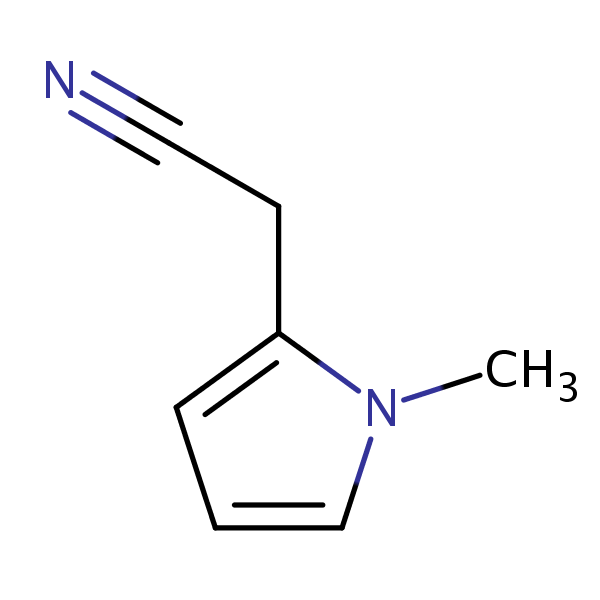1H-Pyrrole-2-acetonitrile, 1-methyl- structural formula