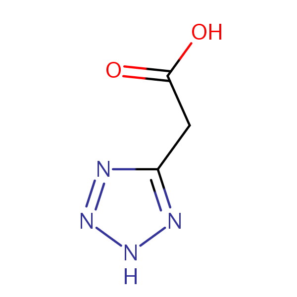 1H-Tetrazol-5-acetic acid structural formula