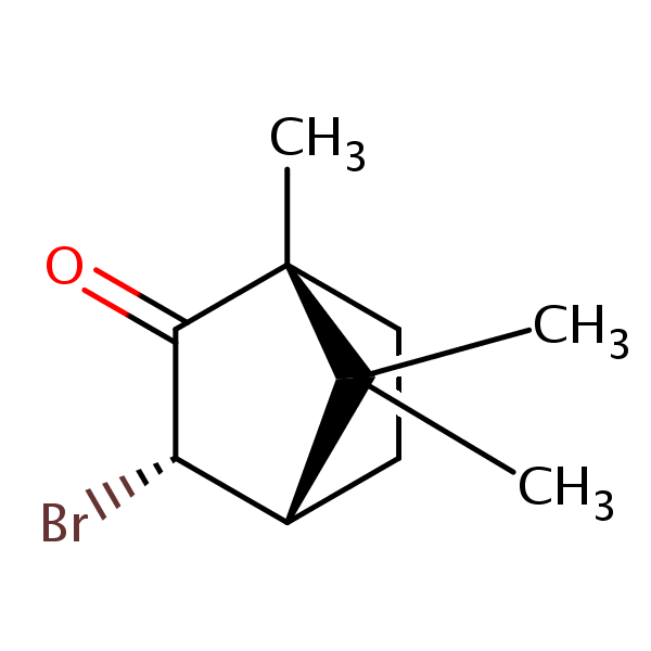 (1R-endo)-(+)-3-Bromocamphor structural formula