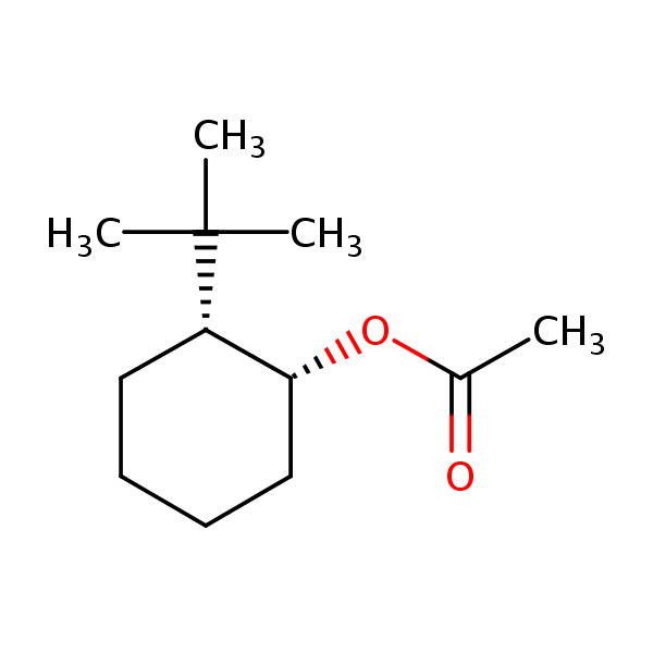 (1R,2R)-2-tert-Butylcyclohexyl acetate structural formula