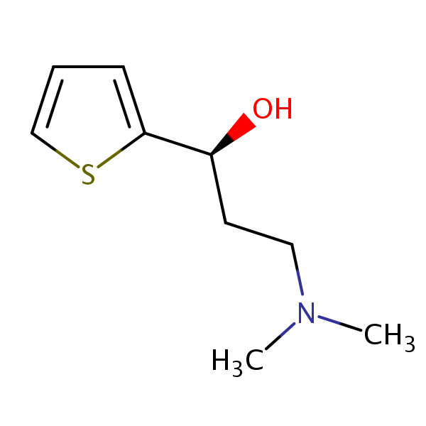 (1S)-3-(Dimethylamino)-1-(thiophen-2-yl)propan-1-ol structural formula