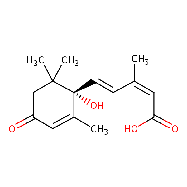 (1S)-Abscisic acid structural formula
