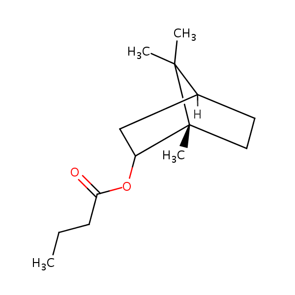 (1S-endo)-Bornyl butyrate structural formula