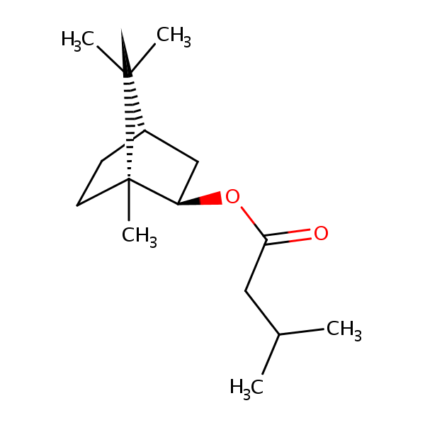 (1S-endo)-Bornyl isovalerate structural formula