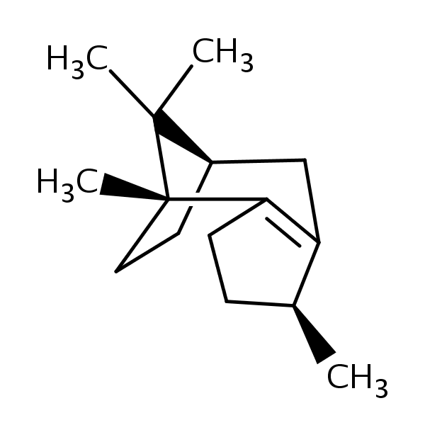 (1S,4R,7R)-1,4,9,9-Tetramethyl-1,2,3,4,5,6,7,8-octahydro-4,7-methanoazulene structural formula