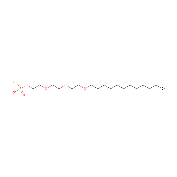 2-(2-(2-(Dodecyloxy)ethoxy)ethoxy)ethyl dihydrogen phosphate structural formula