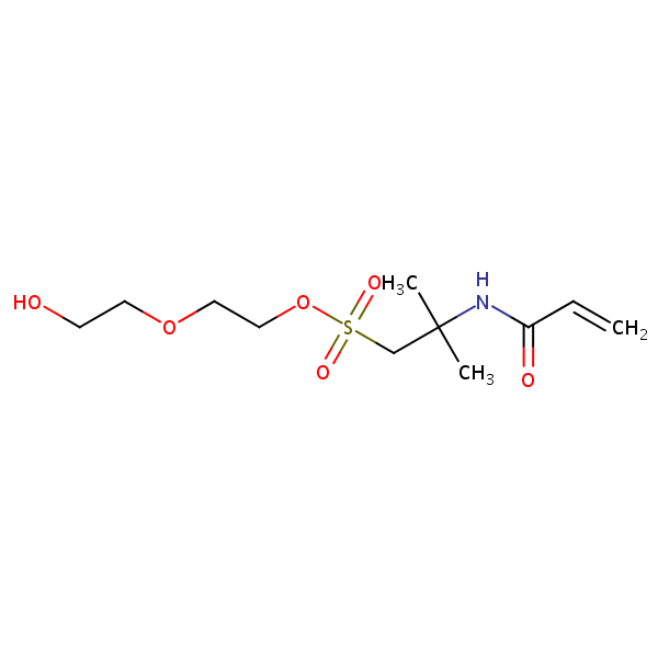 2-(2-Hydroxyethoxy)ethyl 2-methyl-2-((1-oxoallyl)amino)propanesulphonate structural formula