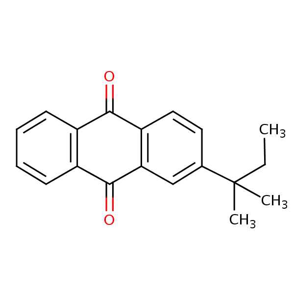 2-(2-Methylbutan-2-yl)anthracene-9,10-dione structural formula