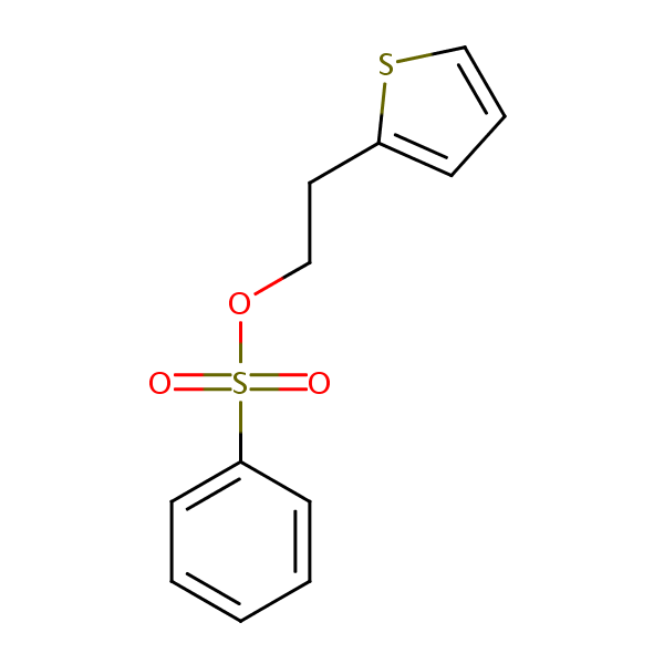 2-(2-Thienyl)ethyl benzenesulphonate structural formula