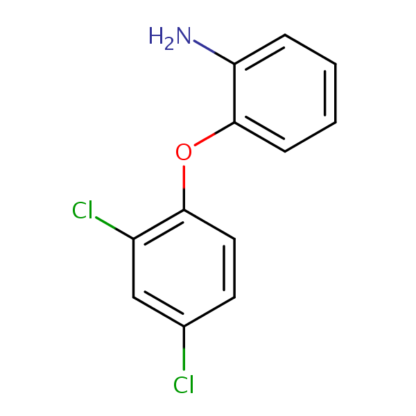 2-(2,4-Dichlorophenoxy)aniline structural formula