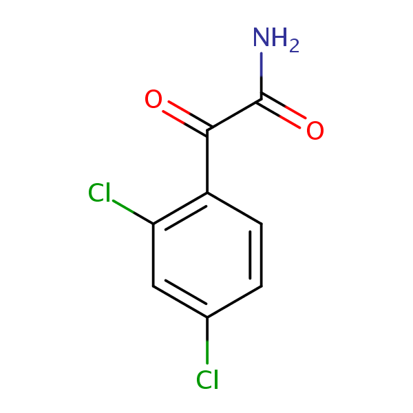 2-(2,4-Dichlorophenyl)-2-oxoacetamide structural formula