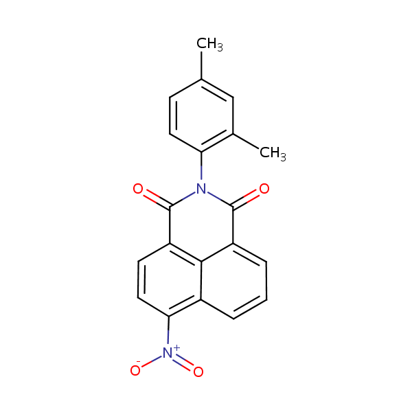 2-(2,4-Dimethylphenyl)-6-nitro-1H-benz(de)isoquinoline-1,3(2H)-dione structural formula