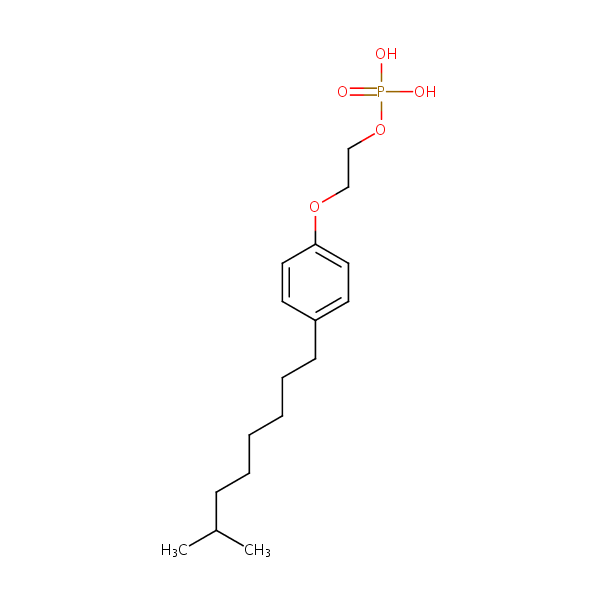 2-(2(or 4)-Isononylphenoxy)ethyl dihydrogen phosphate structural formula