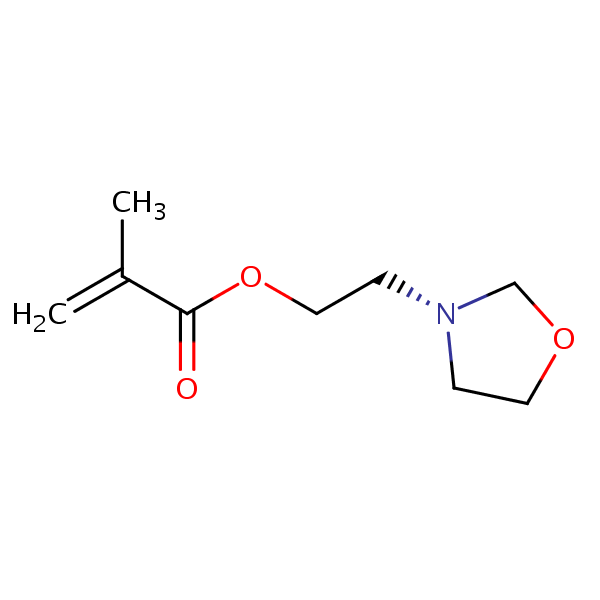2-(3-Oxazolidinyl)ethyl methacrylate structural formula