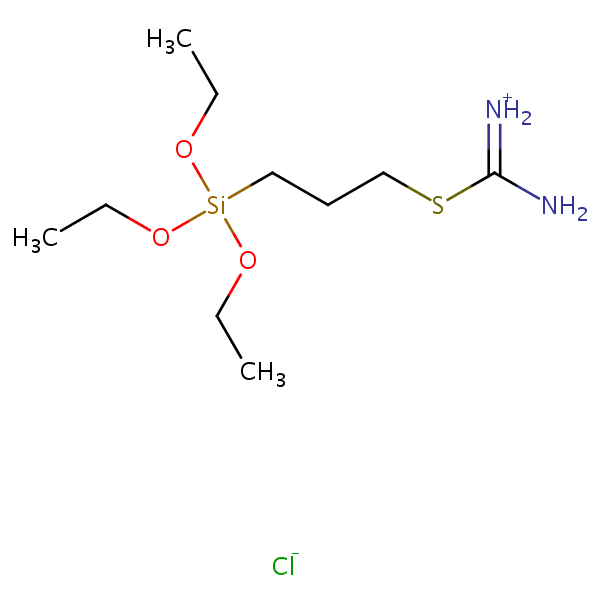 2-(3-(Triethoxysilyl)propyl)isothiouronium chloride structural formula