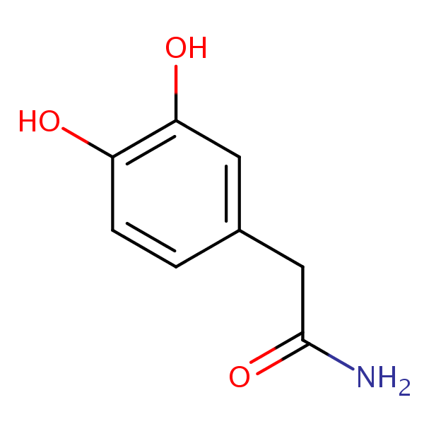 2-(3,4-Dihydroxyphenyl)acetamide structural formula