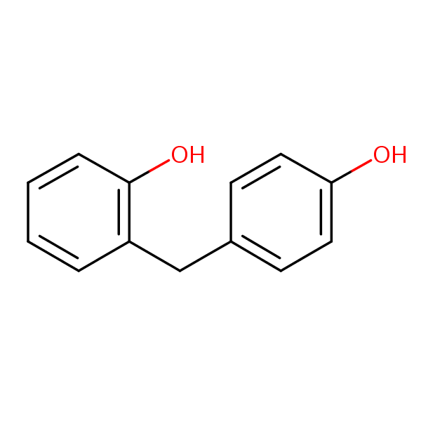 2-(4-Hydroxybenzyl)phenol structural formula