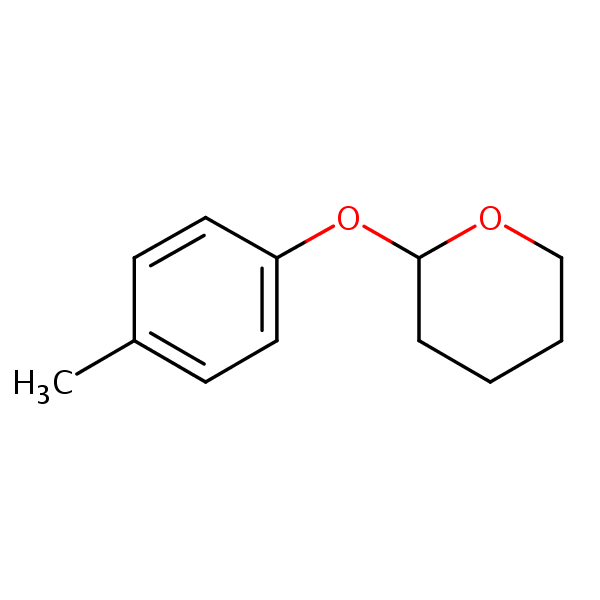 2-(4-Methylphenoxy)tetrahydro-2H-pyran structural formula