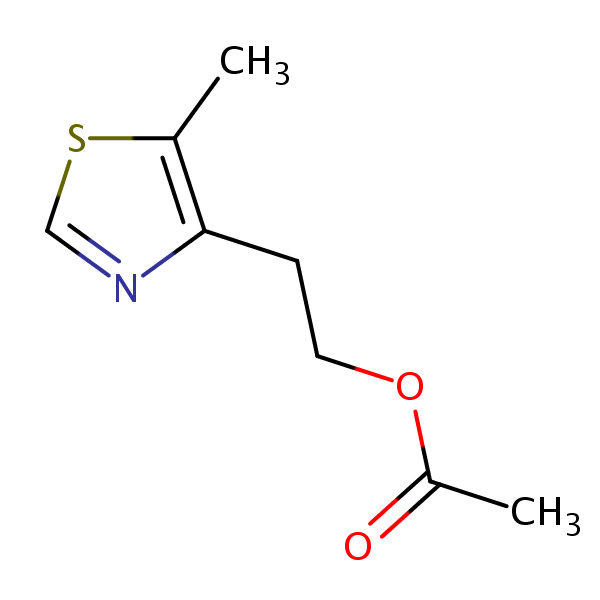 2-(5-Methylthiazol-4-yl)ethyl acetate structural formula
