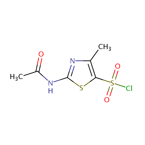 2-Acetamido-4-methylthiazole-5-sulphonyl chloride structural formula